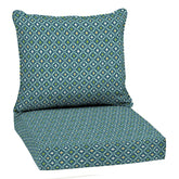 Arden Outdoor Deep Seat Cushion Set front view in Alana Tile