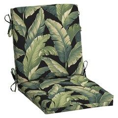 Arden Outdoor Midback Chair Cushion in Onyx Cebu, front view