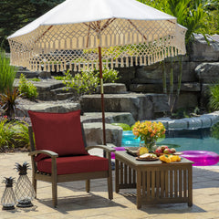 Arden Outdoor seat cushion and back cushion set Ruby Red
