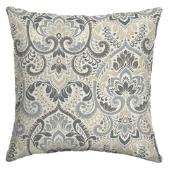 Arden Outdoor Toss Pillow 16x16 Neutral Damask front view