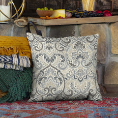 Arden Outdoor Toss Pillow side view showing texture