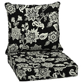Arden Selections Deep Seat Cushion Set in Black Jacobean, front view