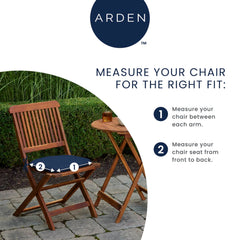 Arden Selections Foam Seat Pad back view with ties attached