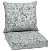 Arden Selections Outdoor Deep Seat Cushion Set front view in Pistachio Botanical