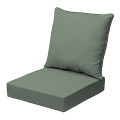 Arden Selections Outdoor Deep Seat Cushion Set front view in sage green