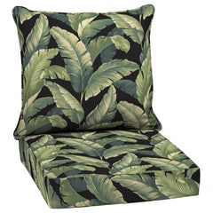 Arden Selections Outdoor Deep Seat Cushion Set front view Onyx Cebu