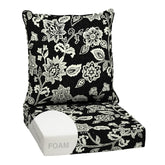 Arden Selections Outdoor Deep Seat Cushion Set in Ashland Black Jacobean