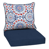 Arden Selections Outdoor Deep Seat Cushion Set in Clark Blue, front view