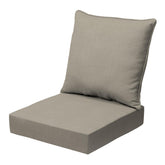 Arden Selections Outdoor Deep Seat Cushion Set in Taupe, top view