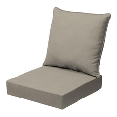 Arden Selections Outdoor Deep Seat Cushion Set in Taupe, top view