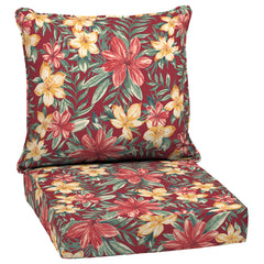 Arden Selections Outdoor Deep Seat Cushion Set, Ruby Clarissa front view