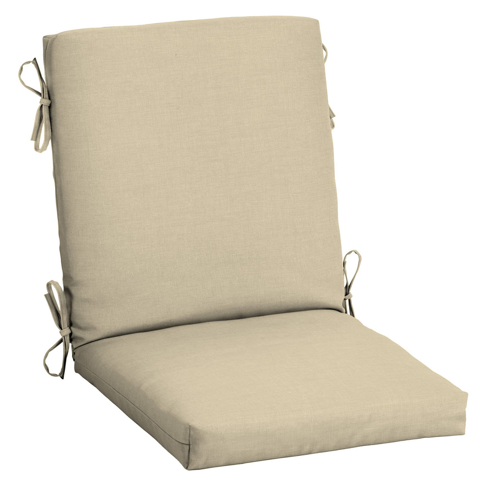 Arden Selections Outdoor Midback Chair Cushion Tan Leala front view