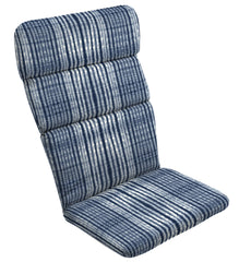 Arden Selections Outdoor Rocking Chair Cushion in Blue Shibori Stripe, front view