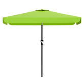 AreShark 6.5 x 10 FT Rectangular Patio Umbrella front view in Apple Green