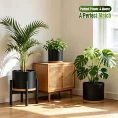 Areutxbis 9-inch plant pot with matching saucer