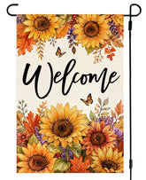 ARGOOG Fall Garden Flag 12x18 double-sided sunflower design