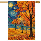 ARGOOG Fall House Flag 28x40 inch orange design front view