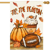 ARGOOGF Fall House Flag 28x40 inch front view with vibrant orange design