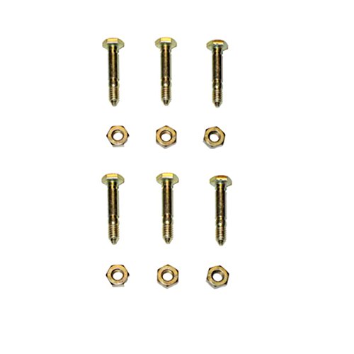 Ariens 1/4" Shear Bolt and Nut 6 Pack, steel material
