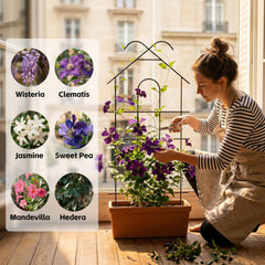 ARIFARO garden trellis in use with climbing plants