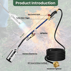 ARTFLAMM Portable Propane Torch in use on driveway