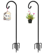 Artigarden 76 inch adjustable outdoor shepherd hook front view