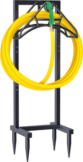 Artigarden Garden Hose Holder freestanding black metal front view