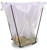 Artigarden Garden Trash Bag Holder side view with bag