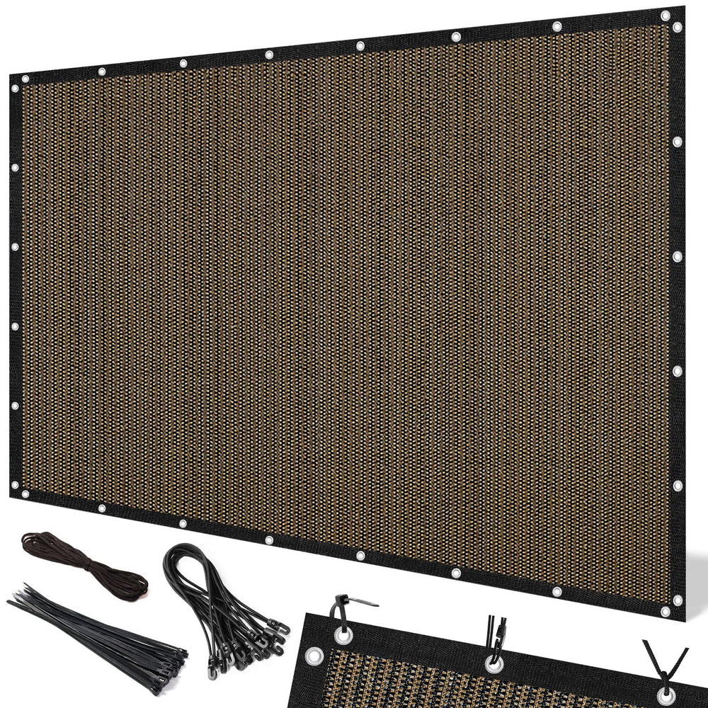 Artpuch 90% Sun Shade Cloth 8 x 8 FT mocha front view