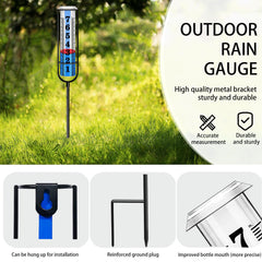 Asenron Rain Gauge Outdoor showing blue water effect in tube