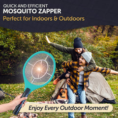 ASISNAI Bug Zapper Racket in hand, demonstrating usage