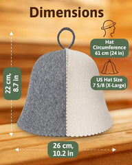 ASKOLD Wool Sauna Hat Gray-White details close-up