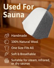 ASKOLD Wool Sauna Hat Gray-White side view