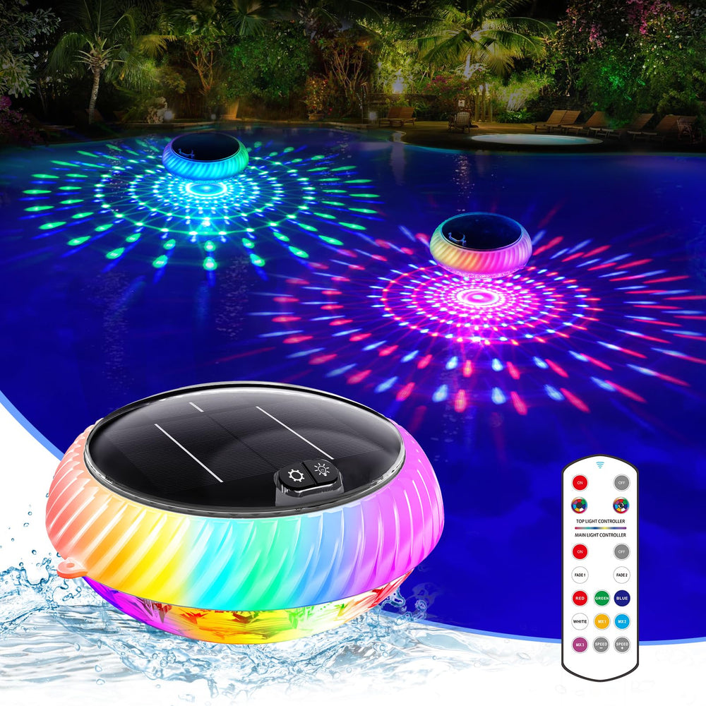 Askyli Floating Pool Light front view, multicolor design