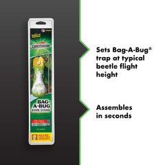 Assembled Spectracide KwikStand holding Japanese Beetle Trap