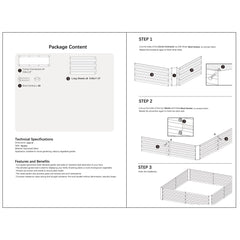 Assembly instructions for MTB Garden 2x2x1FT raised garden bed