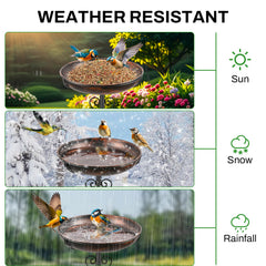 Assembly of ODSNANIE bird bath showing sturdy base