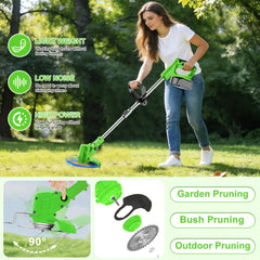 Assorted blades included with LMZTCYA weed wacker
