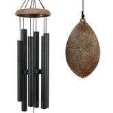 ASTARIN 36 Inch Wind Chimes front view with black finish