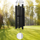 ASTARIN 45 Inch large wind chimes black front view