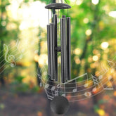 ASTARIN 45-Inch Wind Chimes Grey Black front view