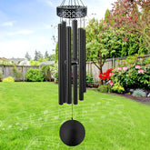 ASTARIN 48-inch wind chimes in black with six aluminum tubes