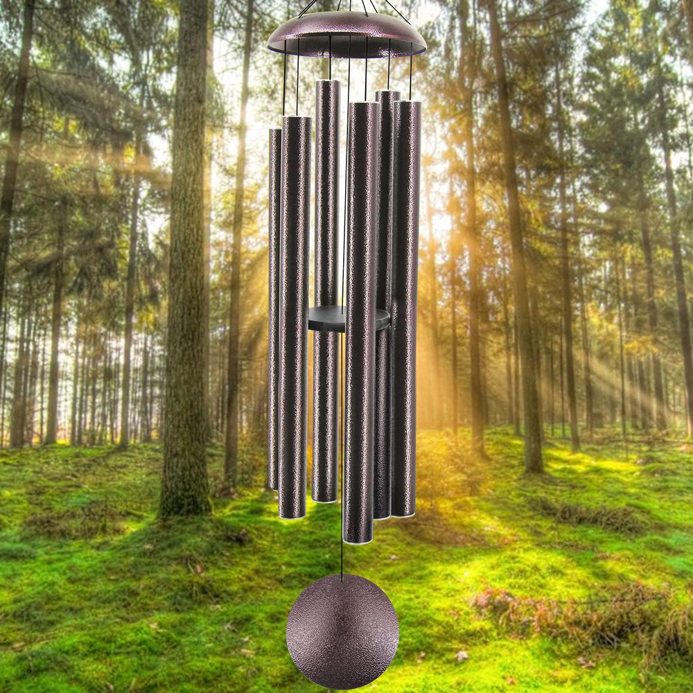 ASTARIN 60-inch Extra Large Wind Chimes in bronze color, front view