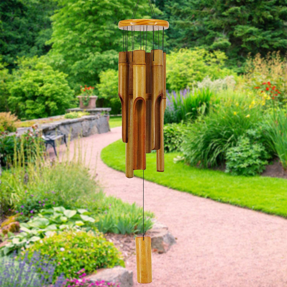 ASTARIN Bamboo Wind Chimes Outdoor 30" front view