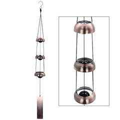 ASTARIN Copper Wind Chimes hanging outdoors in a garden