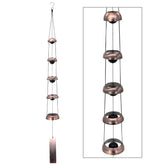 ASTARIN Copper Wind Chimes with five bells front view