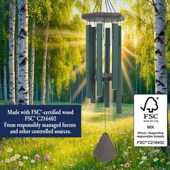 ASTARIN wind chime hanging near a garden hook