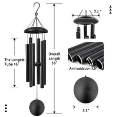 ASTARIN wind chimes showing aluminum tubes and hook