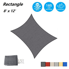 AsterOutdoor Sun Shade Sail 8' x 12' Graphite side view
