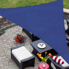 AsterOutdoor Sun Shade Sail Triangle Blue 10' x 10' x 10' front view